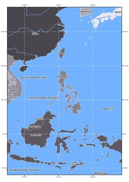 World map classic style grid latlong