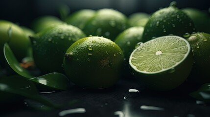  Wallpaper Full of Lime. Generative AI.