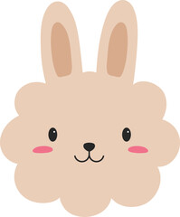 Rabbit Bunny Cartoon Face Illustration