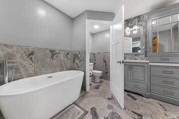 Bathroom interior in a modern apartment