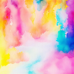 Fototapeta na wymiar Abstract watercolor background, multicolor watercolor background, pink, blue, yellow, colorful texture, watercolor texture