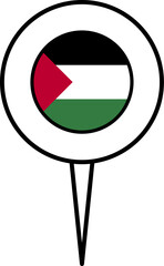 State of Palestine flag pin location icon.