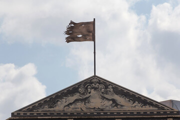 view on flag on roof of building in Bethlehem