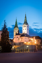 Cathedral of Holy Trinity on Andrej Hlinka square in Zilina, Slovakia