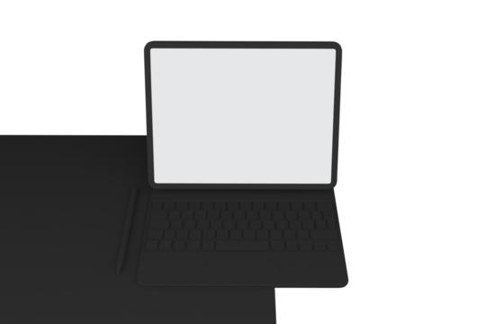 
Dark Tablet and Magic Keyboard 