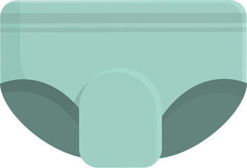 Green diaper icon cartoon vector. Adult health. Care equipment