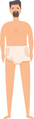Man diaper icon cartoon vector. Adult health. Medicine equipment