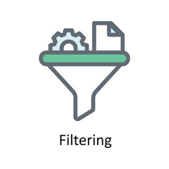Filtering Vector Fill outline Icons. Simple stock illustration stock