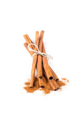 cinnamon sticks with powder