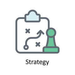 Strategy Vector Fill outline Icons. Simple stock illustration stock