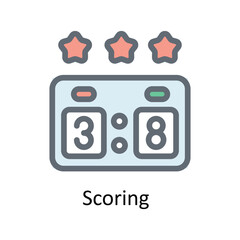 Scoring  Vector Fill outline Icons. Simple stock illustration stock