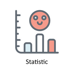 Statistic Vector Fill outline Icons. Simple stock illustration stock