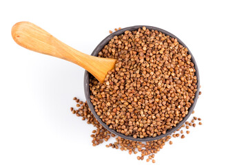 Buckwheat groats in a bowl