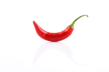 Red chili pepper isolated on a white