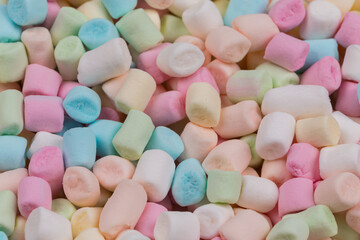 Colorful marshmallows as background