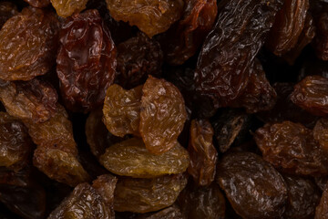 Sweet raisins background