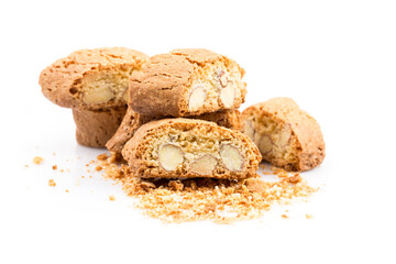 Italian cantuccini cookie with almond
