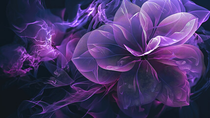 Abstract purple background, gradient transition, generative AI.