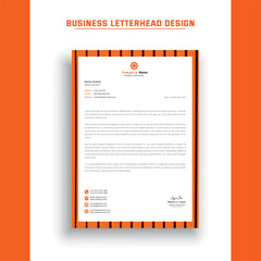 Creative minimal corporate modern letterhead design template