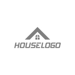 Silhouette icon of a house isolated on transparent background