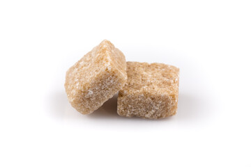 brown sugar cubes isolated