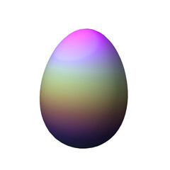 Perfect beautiful color easter eggs painted gradient color on a white background 