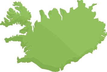 Iceland landmark icon cartoon vector. Map travel. Ocean glacier