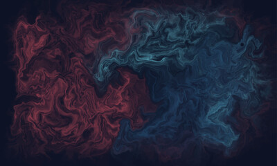 Red and blue realistic marble background
