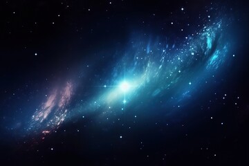 Obraz na płótnie Canvas Beauty of deep space, nebula and colored stars with planets, generative AI.