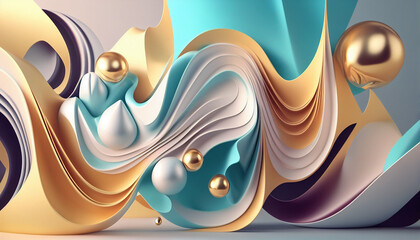 Abstract background 3d illustration: Exploring the Possibilities of Abstract Backgrounds in 3D Illustration