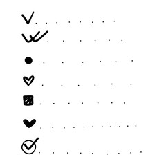 Notebook vector checklist planner bullet point vector hand drawn scribble sketch schedule task work study planner. - obrazy, fototapety, plakaty