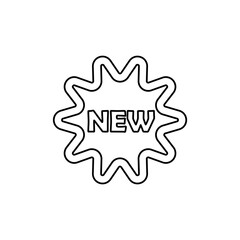 new icon, the concept of new products on a white background, vector illustration