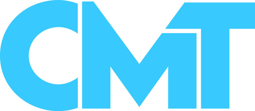 Letter CMT logo design on transparent background, CMT letter logo