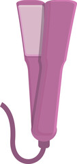 Curly hair straightener icon cartoon vector. Fashion care. Ceramic device