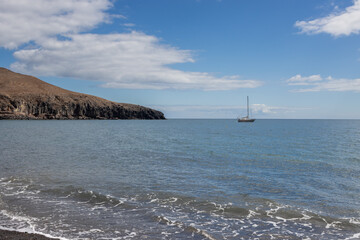 Beach and a mountain, Giniginamar, Spain