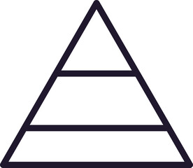 Pyramid vector line icon. Premium quality logo for web sites, design, online shops, companies, books, advertisements. Black outline pictogram isolated on white background