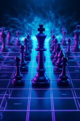 chess pieces on the chessboard