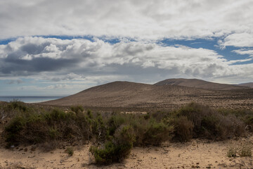 Land with a mountain, Costa Calma, Fuerteventura