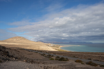 Fototapeta na wymiar Country and Atlantic ocean, Costa Calma, Fuerteventura