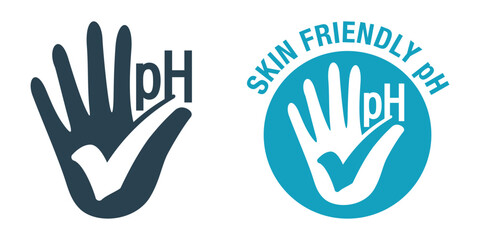 Skin-Friendly pH balanced icon for cream or gel