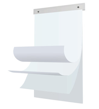 Whiteboard flip chart papers. vector illustration