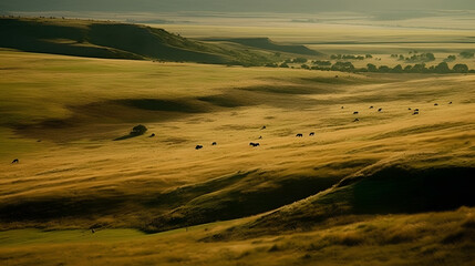 The untamed beauty and thriving temperate grassland ecosystem. Generative AI