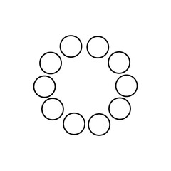 download icon, circle on a white background, vector illustration