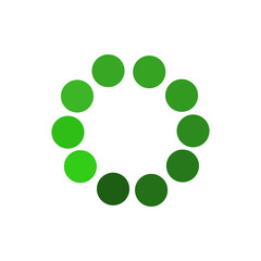 download icon, circle on a white background, vector illustration