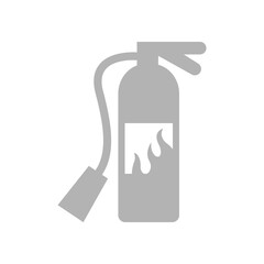 fire extinguisher icon on a white background, vector illustration