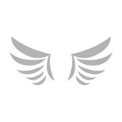 wings icon on a white background, vector illustration