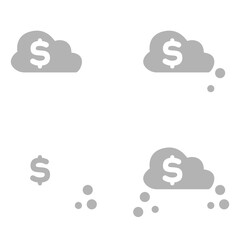 money cloud icon, vector illustration