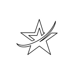 star icon on a white background, vector illustration