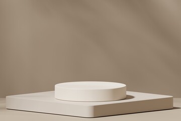 Scene with a podium for product presentation, 3d rendering