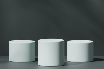 Scene with a podium for product presentation, 3d rendering